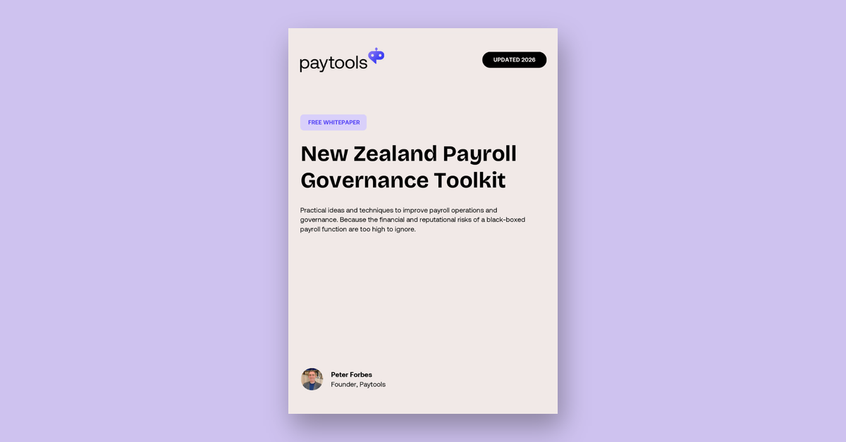 The New Zealand Payroll Governance Toolkit cover