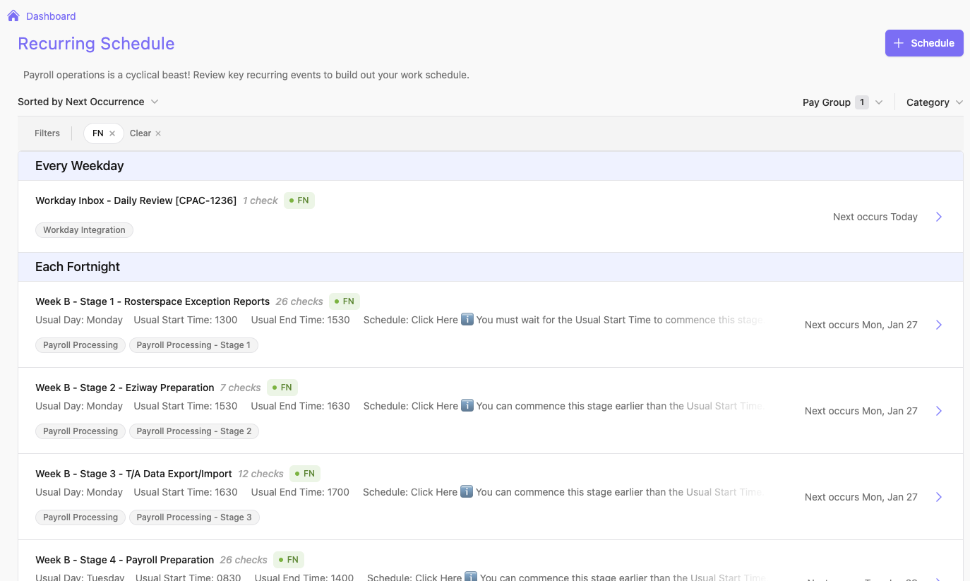 Recurring schedule CPA blog