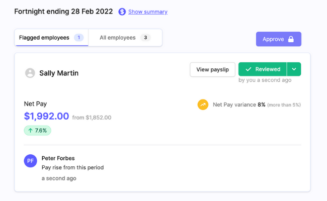 Pay Review - Approve