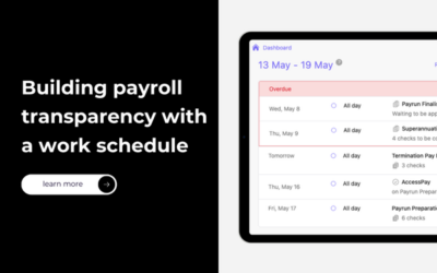 Building payroll transparency with a work schedule